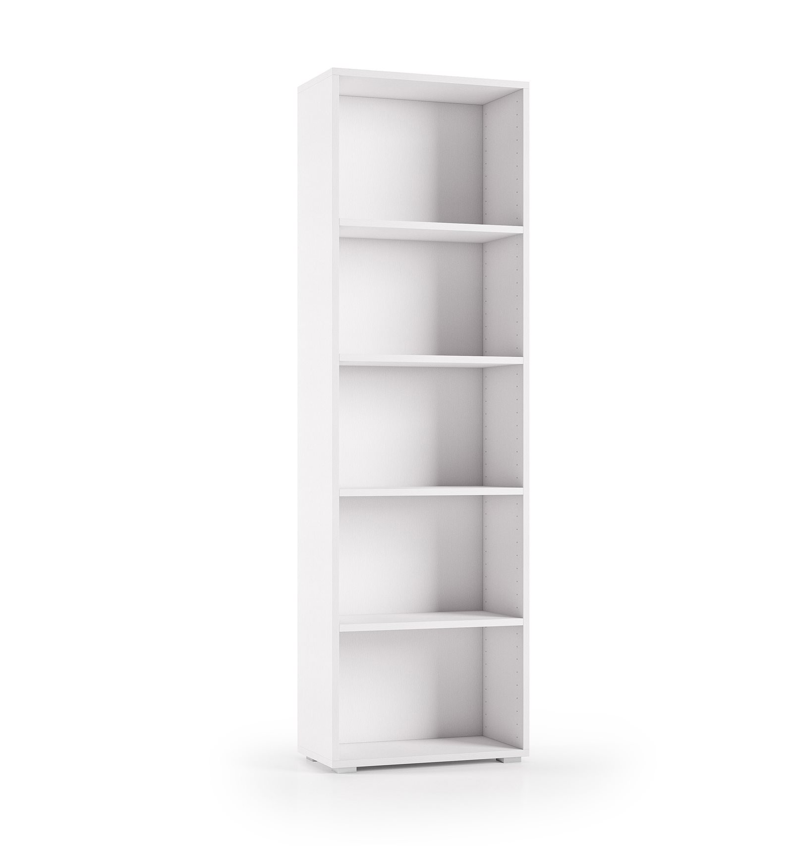 foto del prodotto libreria compatta con cinque ripiani regolabili bianco