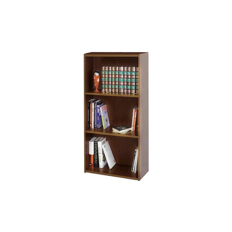 immagine 0 del prodotto libreria componibile colorata 3 ripiani in legno noce per ufficio o cameretta