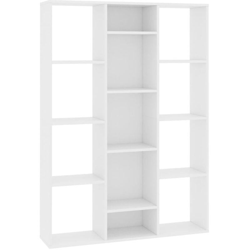 foto del prodotto libreria con 13 scomparti 100 x 24 x 140 cm multistrato bianco dec031212