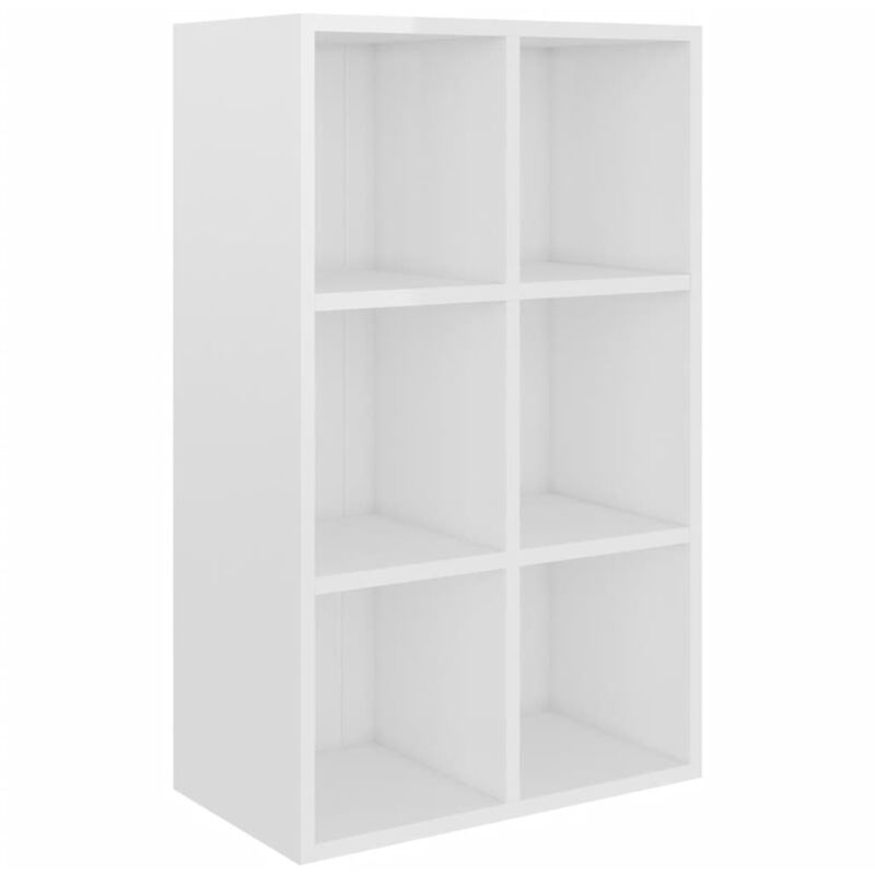 foto del prodotto libreria credenza bianco lucido 66x30x98 cm legno multistrato vidaxl