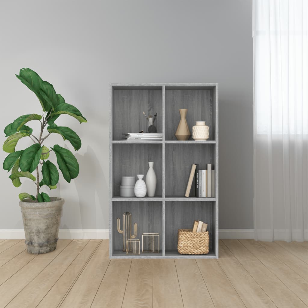 foto del prodotto libreria/credenza grigio sonoma 66x30x98 cm legno multistrato cod mxl 19253