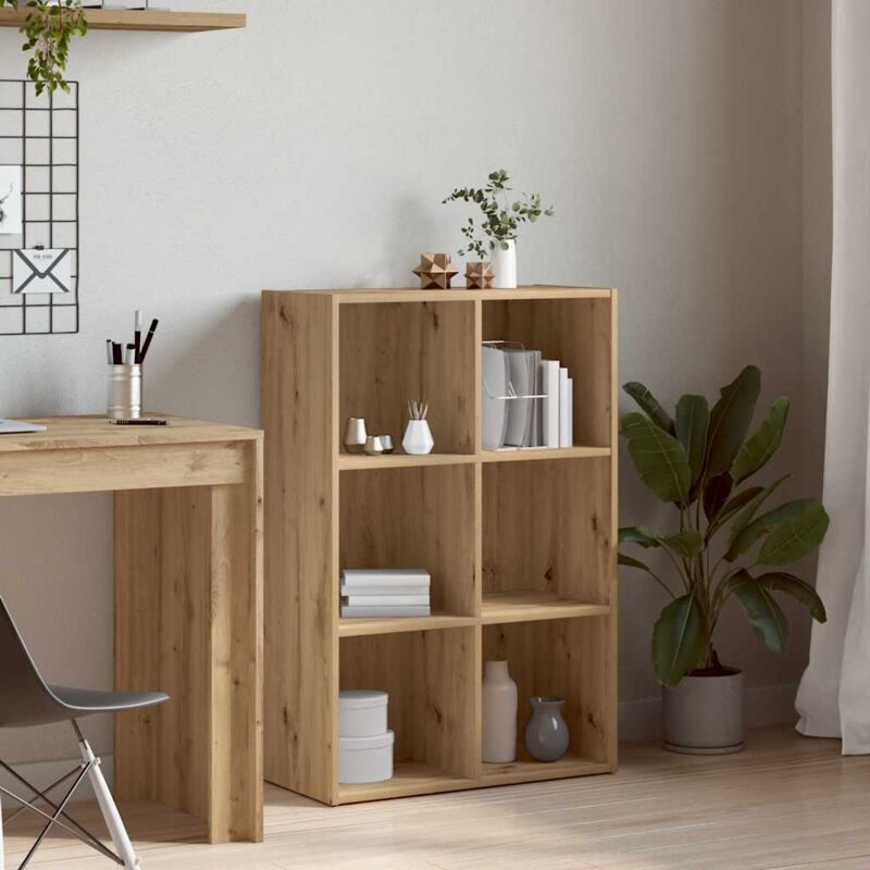 foto del prodotto libreria credenza rovere artigianale 66x30x98 cm in truciolato vidaxl