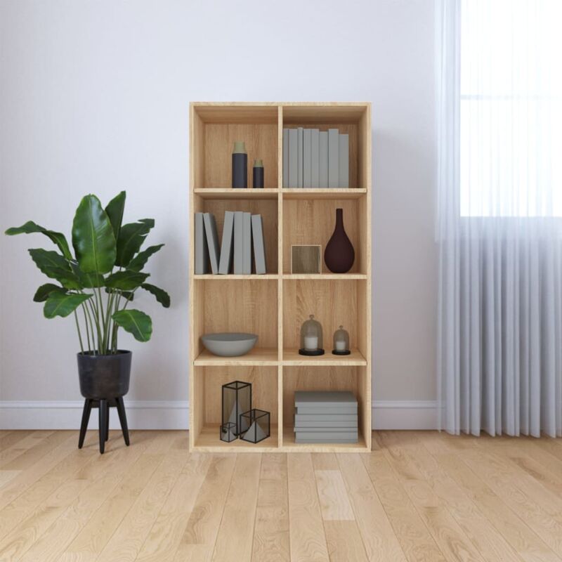 foto del prodotto libreria credenza rovere sonoma 66x30x130 cm legno multistrato vidaxl