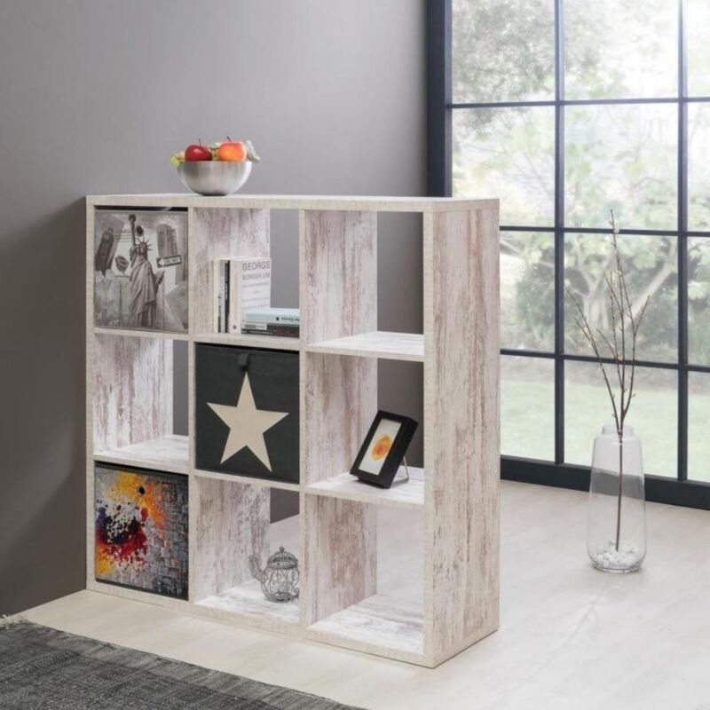 foto del prodotto libreria cubi divisorio max9 colore bianco consumato