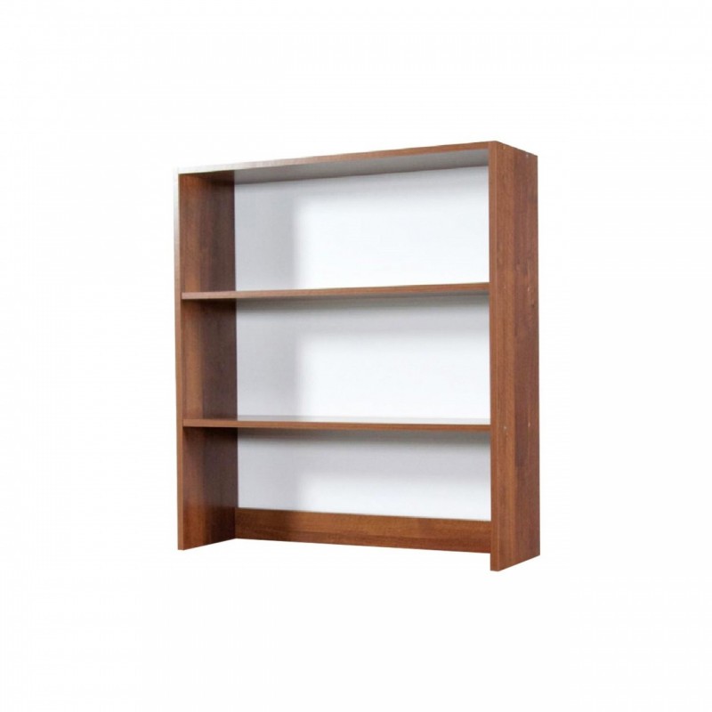 foto del prodotto libreria da appoggio per scrivania 2 ripiani noce antico h.105x90x29 cm angela 