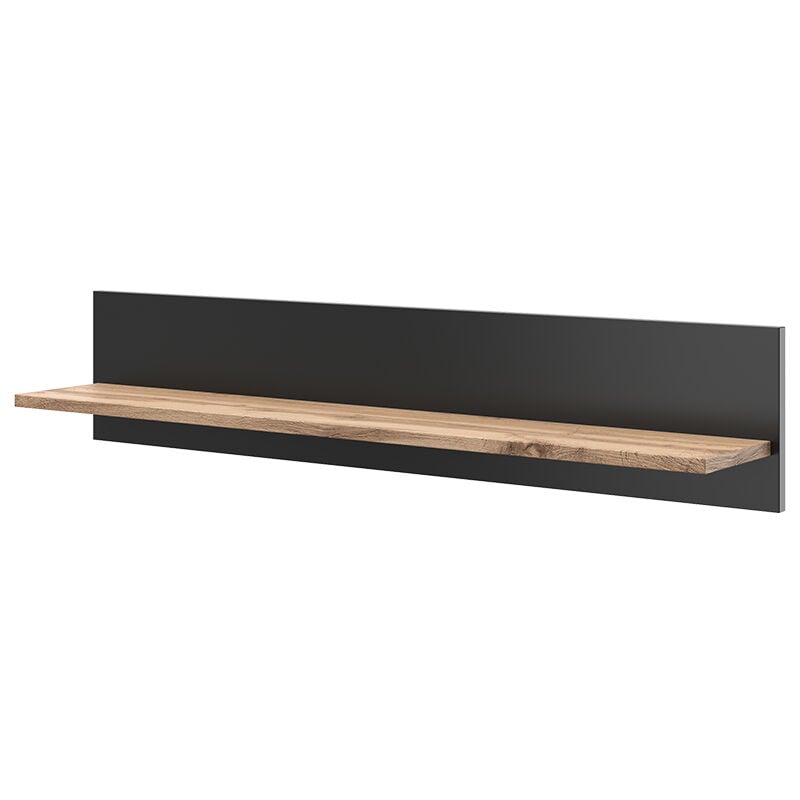 foto del prodotto libreria da parete amber, quercia wotan, 100 x 20 cm staffa a parete vicco