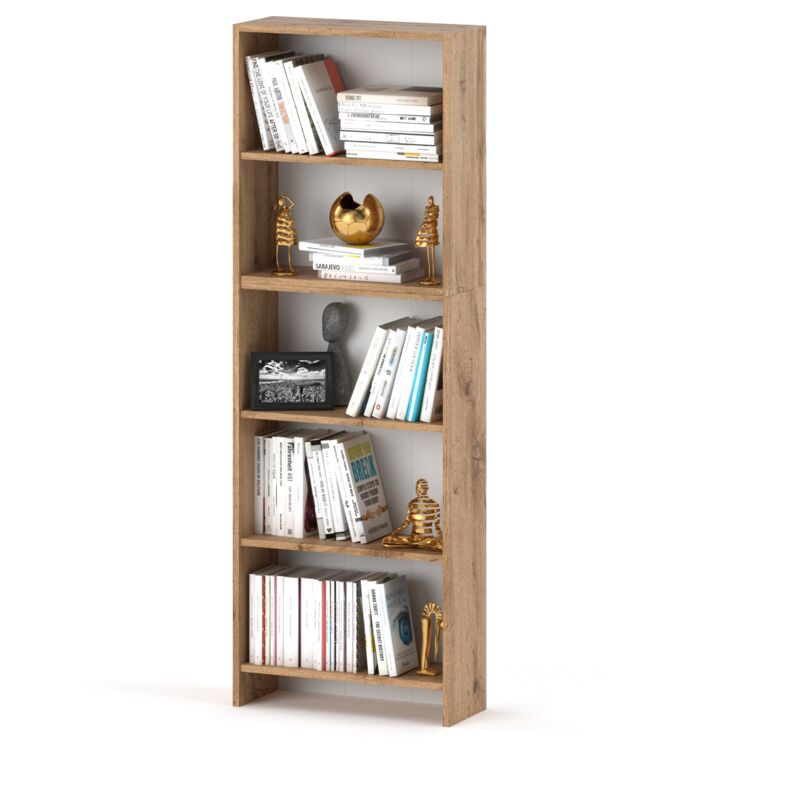 foto del prodotto libreria da ufficio wotan rovere 60 cm 5 ripiani libreria giocattolo loft