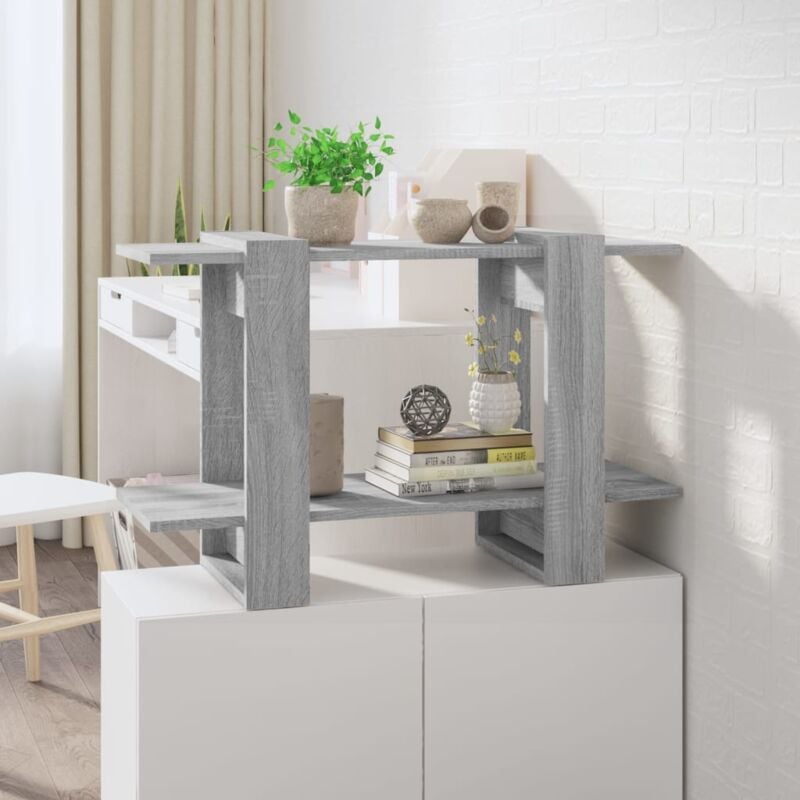 foto del prodotto libreria dal design moderno con 2 ripiani disponibile in vari colori colore grigio