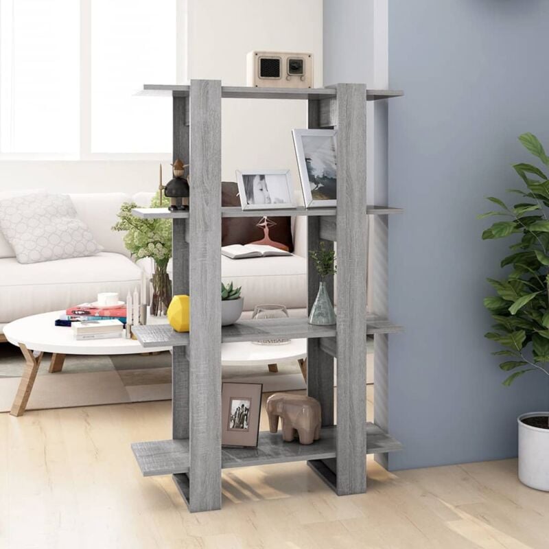 foto del prodotto libreria dal design moderno con 4 ripiani disponibile in vari colori colore grigio