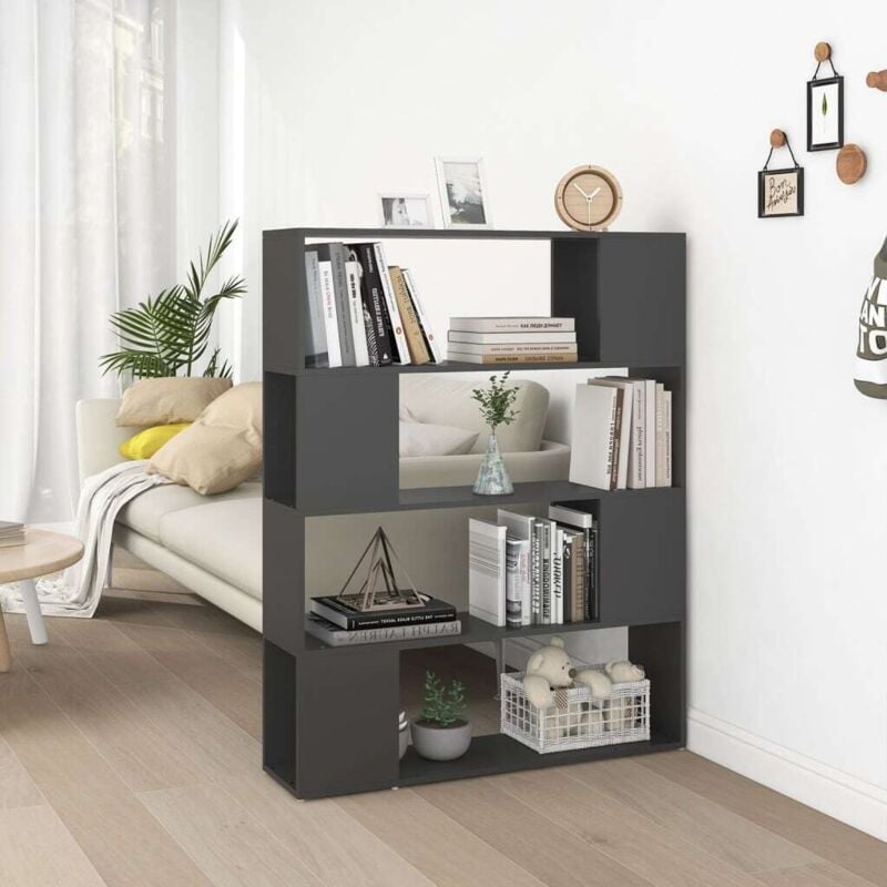 foto del prodotto libreria di design da salotto o studio con 4 ripiani disponibili vari colori colore grigio