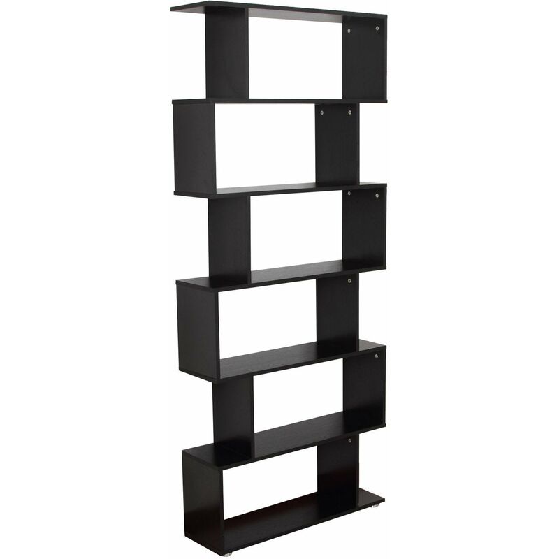 foto del prodotto libreria di design in legno nero 80x24x191 cm