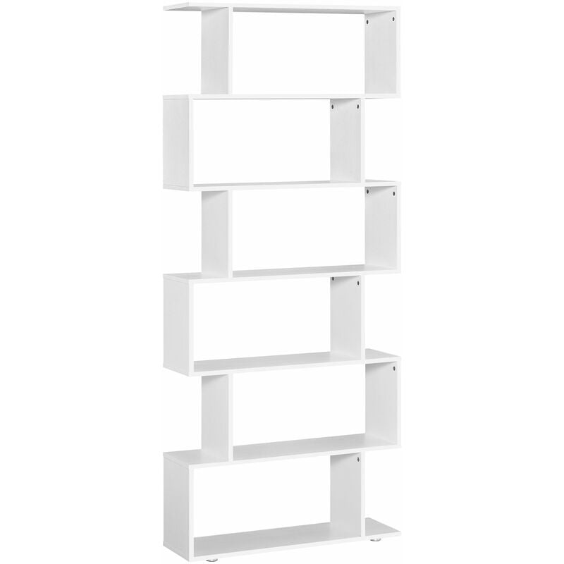 foto del prodotto libreria di design mobili ufficio scaffale in legno 80x24x191 cm bianco