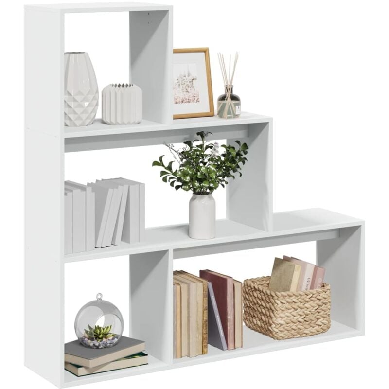 foto del prodotto libreria divisorio 3 ripiani bianca 123x29x123 cm in truciolato vidaxl