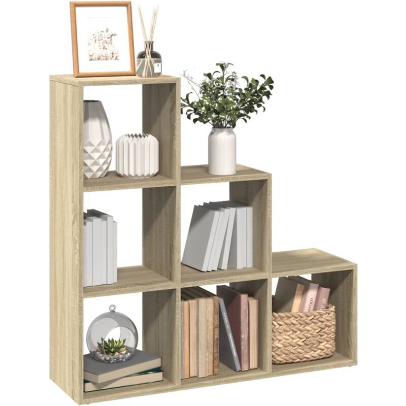 foto del prodotto libreria divisorio 3ripiani rovere sonoma 99x29x99cm truciolato vidaxl