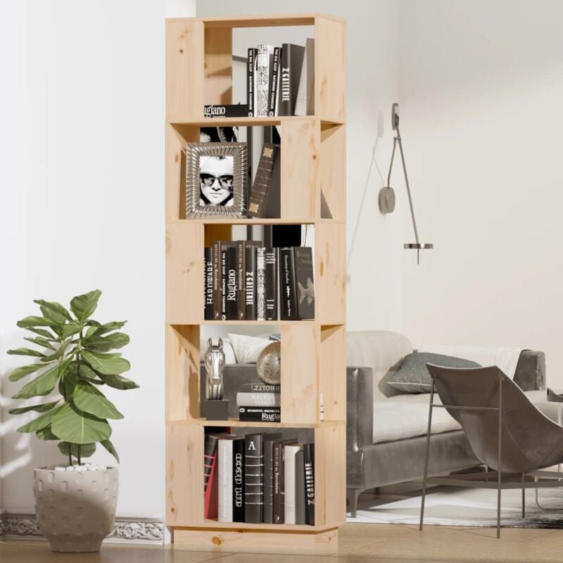 foto del prodotto libreria divisorio 51x25x163,5 cm legno massello di pino vidaxl