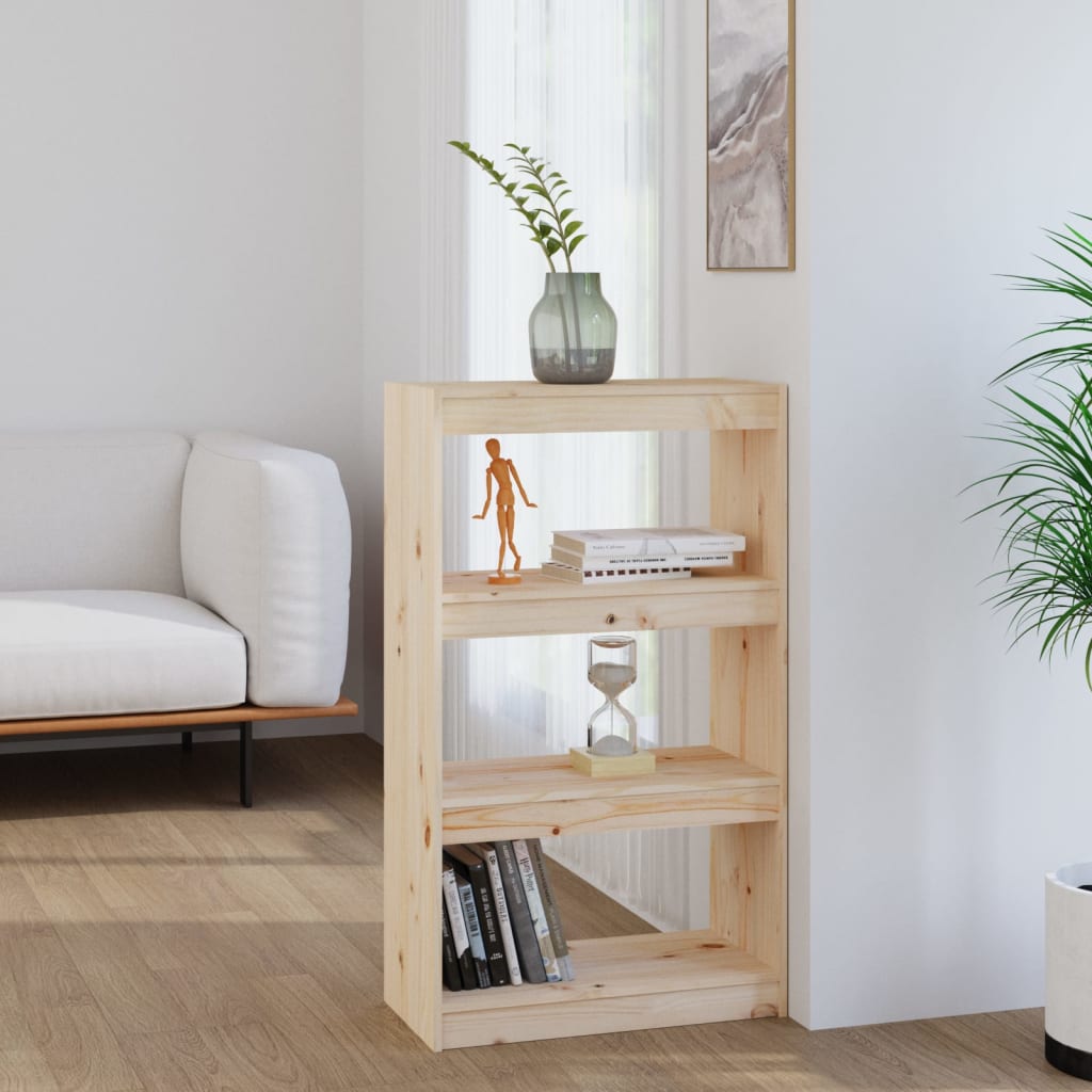 foto del prodotto libreria divisorio 60x30x103,5 cm in legno massello di pino