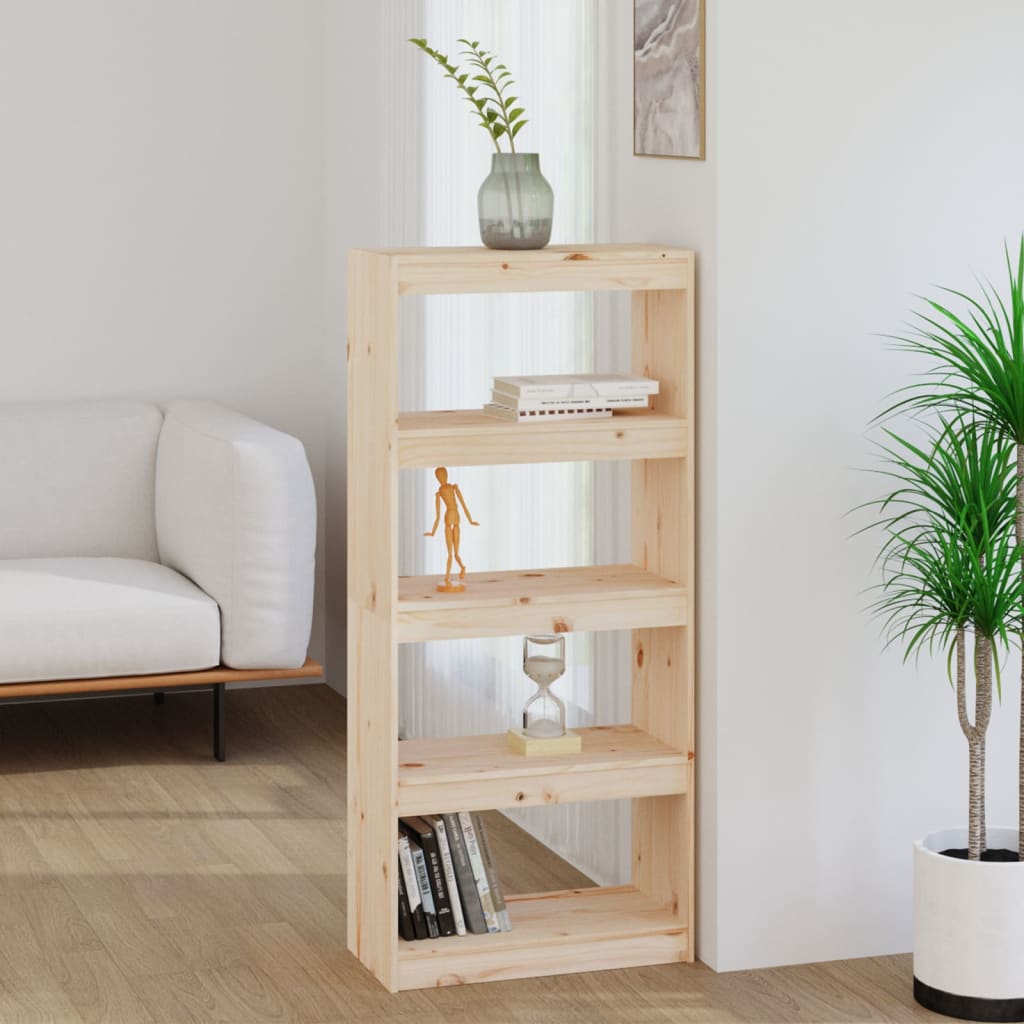 foto del prodotto libreria divisorio 60x30x135,5 cm in legno massello di pino cod mxl 14804