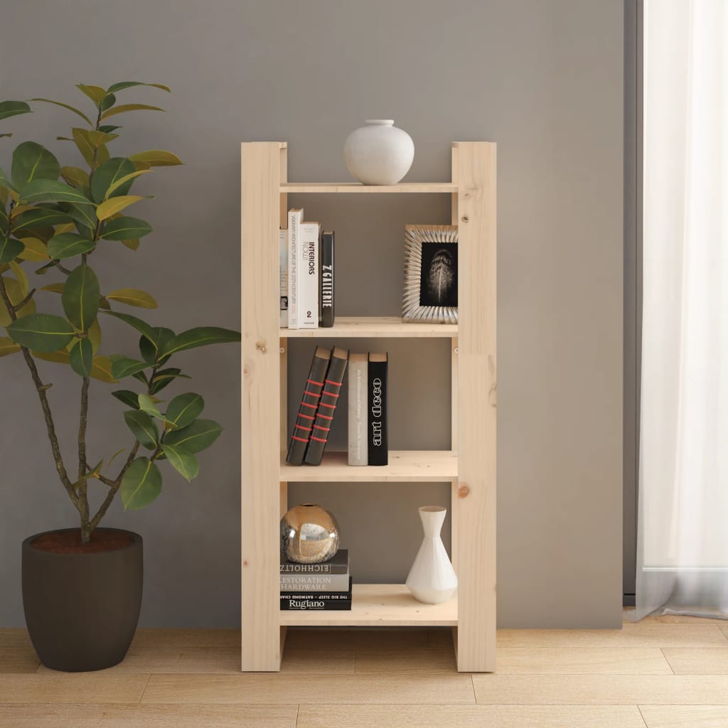 foto del prodotto libreria divisorio 60x35x125 cm in legno massello di pino cod mxl 15708