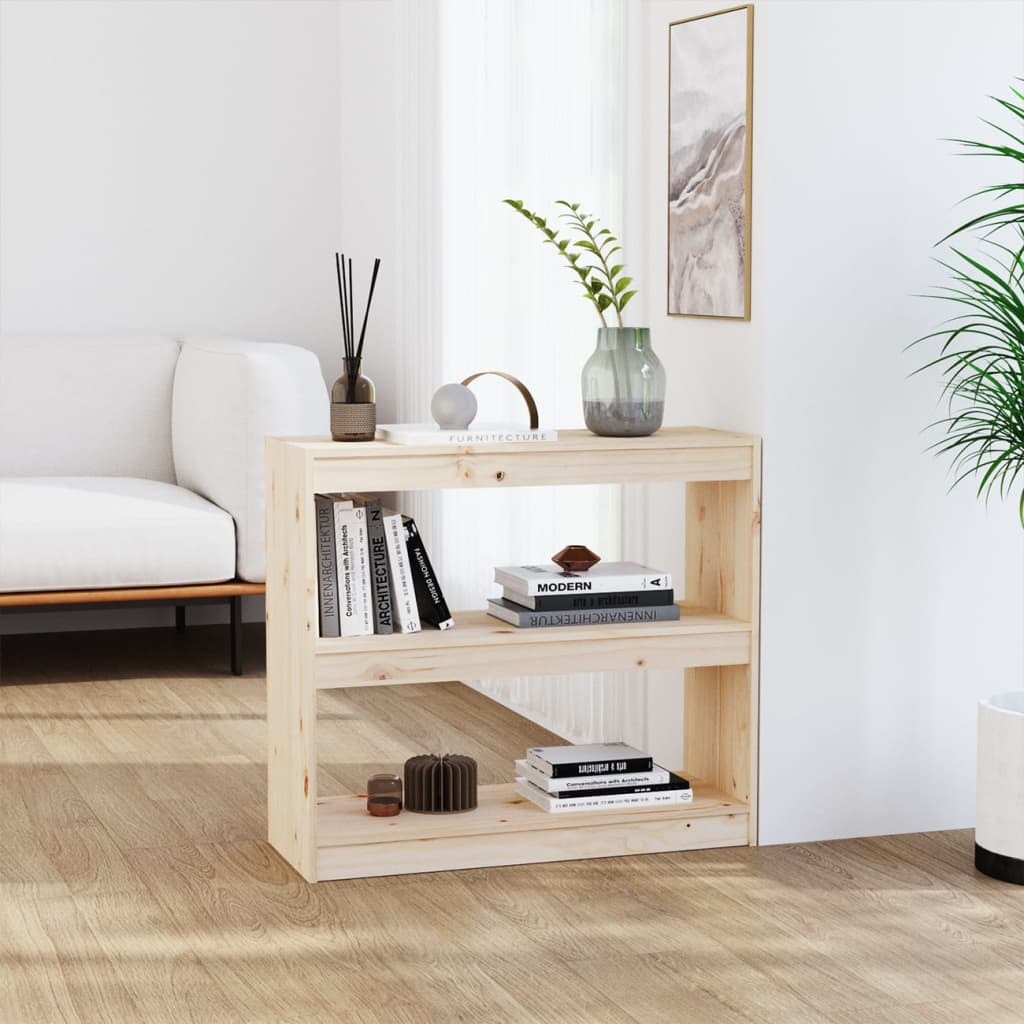 foto del prodotto libreria divisorio 80x30x71,5 cm in legno massello di pino cod mxl 15067