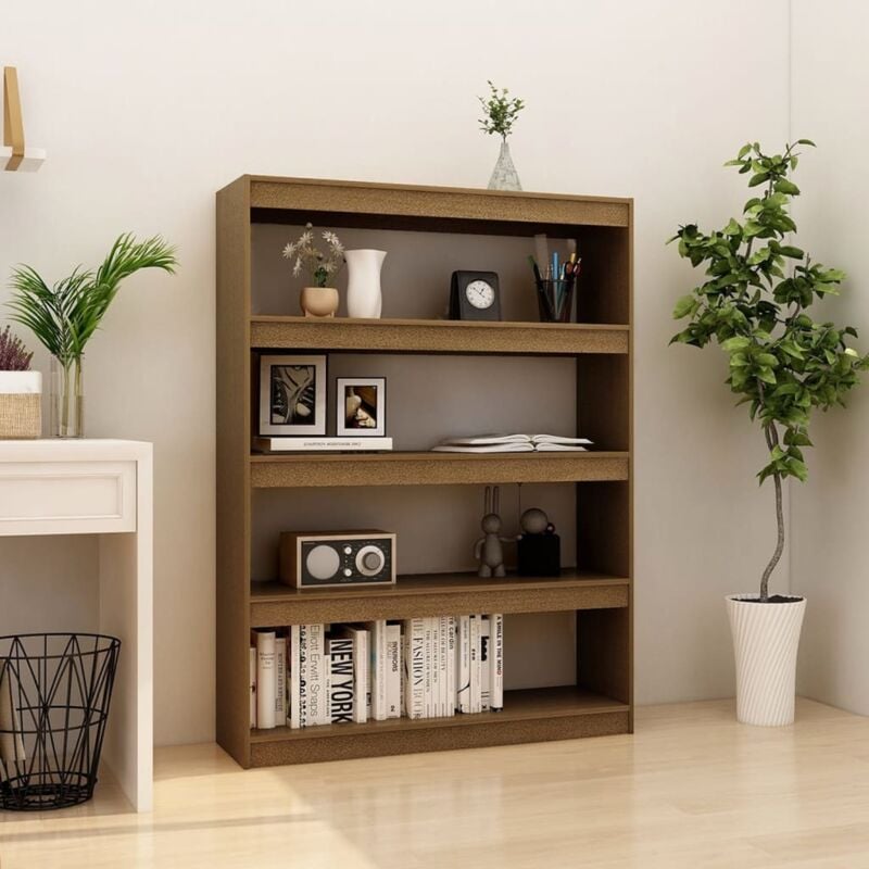foto del prodotto libreria divisorio ambra 100x30x135,5 cm in massello di pino vidaxl