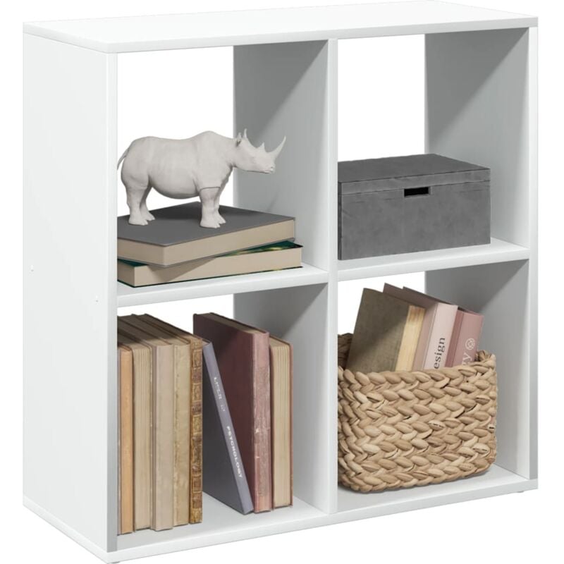 foto del prodotto libreria divisorio bianca 69,5x29x69,5 cm in truciolato vidaxl