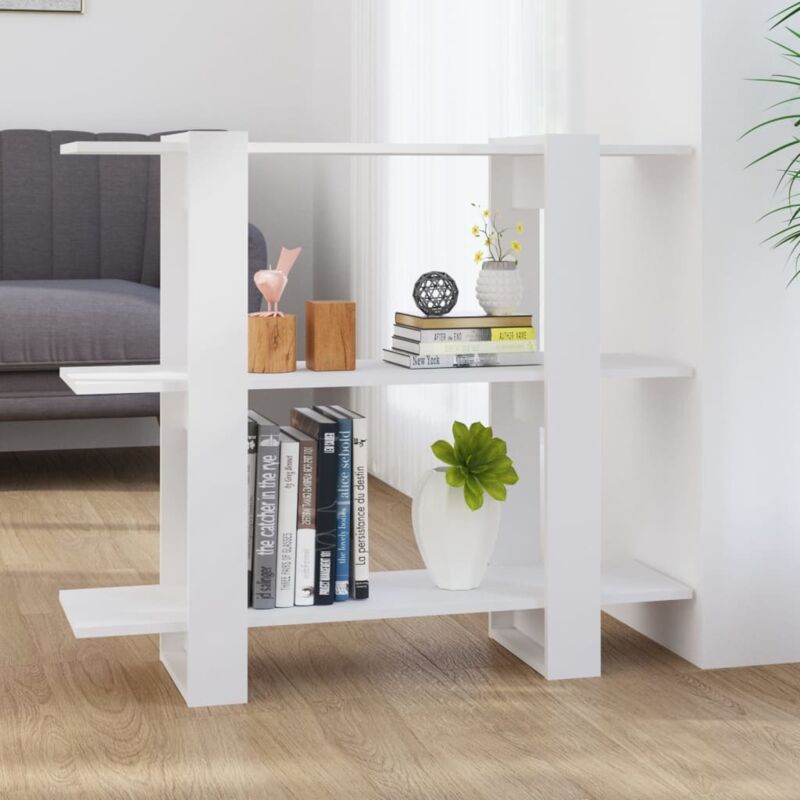 foto del prodotto libreria divisorio bianco 100x30x87 cm vidaxl