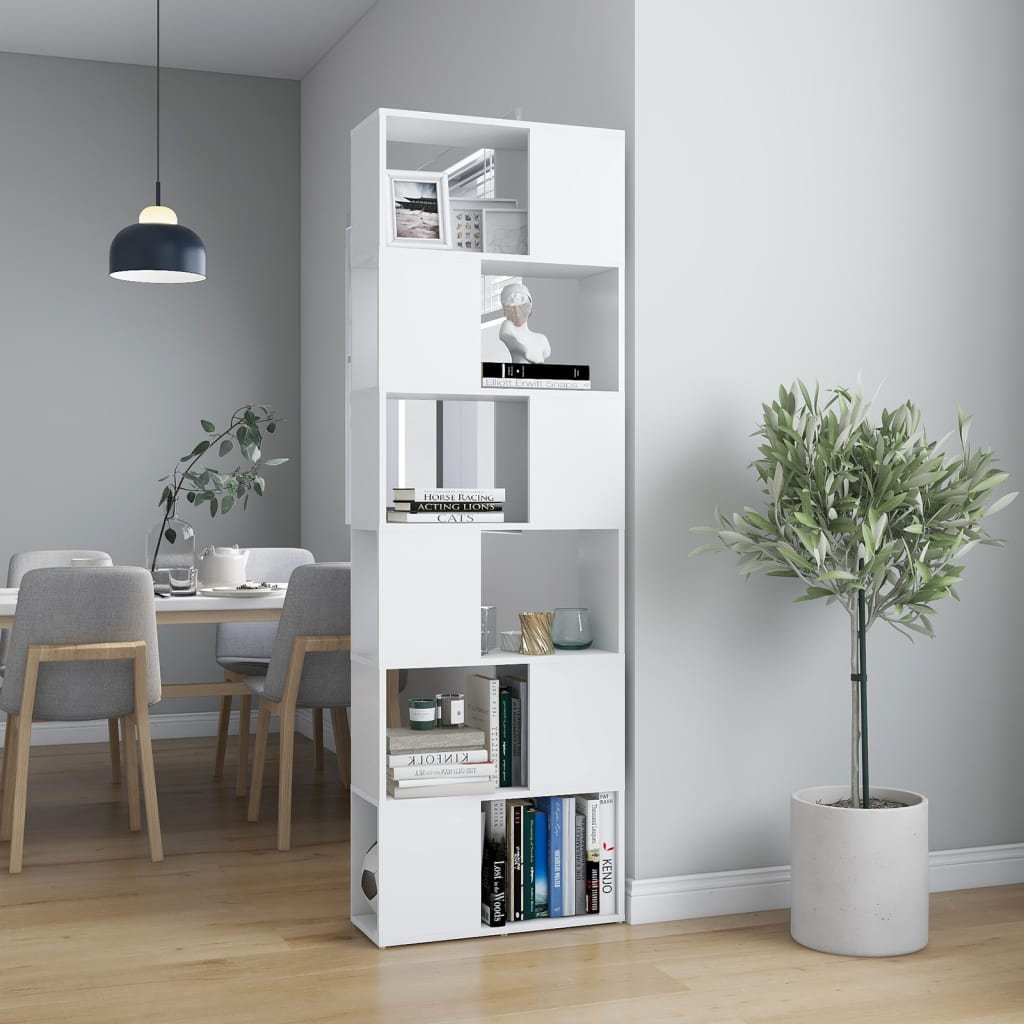 foto del prodotto libreria divisorio bianco 60x24x186 cm cod mxl 23373
