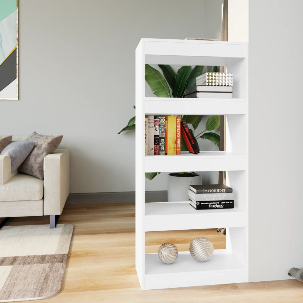 foto del prodotto libreria divisorio bianco 60x30x135 cm in legno multistrato vidaxl