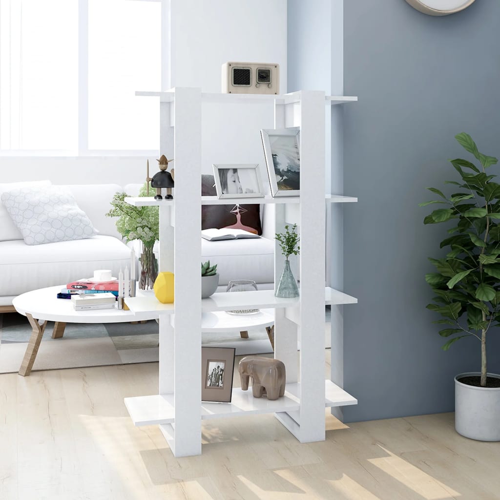 foto del prodotto libreria divisorio bianco 80x30x123,5 cm vidaxl