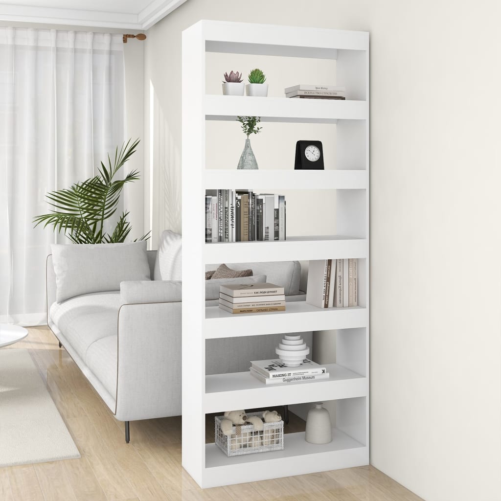 foto del prodotto libreria divisorio bianco 80x30x198 cm in truciolato vidaxl