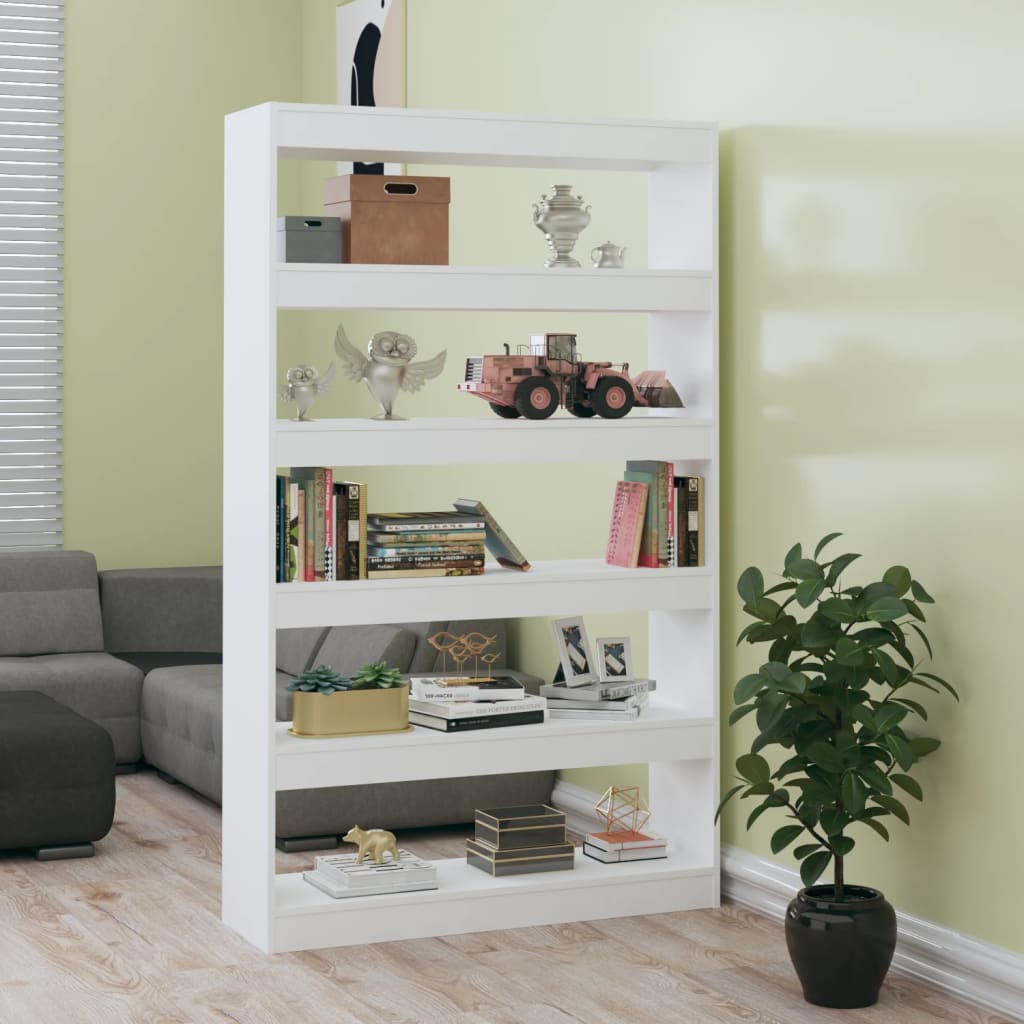 foto del prodotto libreria divisorio bianco lucido 100x30x166 cm