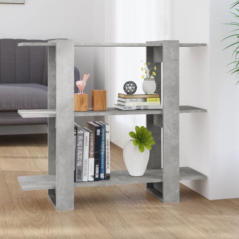 foto del prodotto libreria divisorio grigio cemento 100x30x87 cm vidaxl