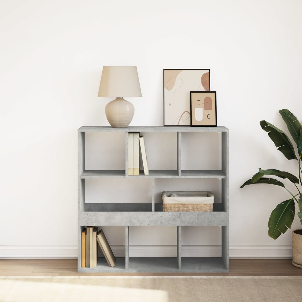 foto del prodotto libreria divisorio grigio cemento 100x33x94,5 cm