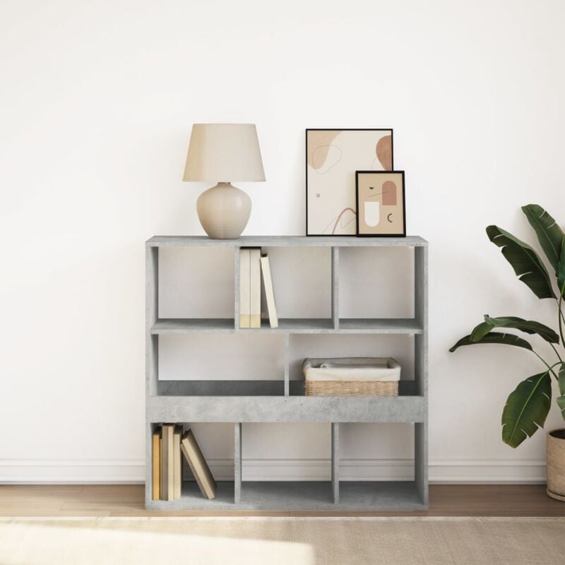 foto del prodotto libreria divisorio grigio cemento 100x33x94,5 cm vidaxl