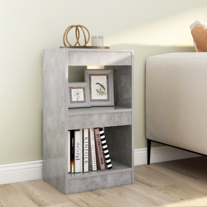 foto del prodotto libreria divisorio grigio cemento 40x30x72 cm vidaxl