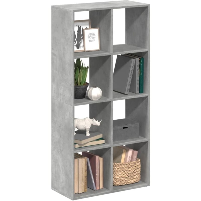 foto del prodotto libreria divisorio grigio cemento 69,5x29x137,5cm in truciolato vidaxl