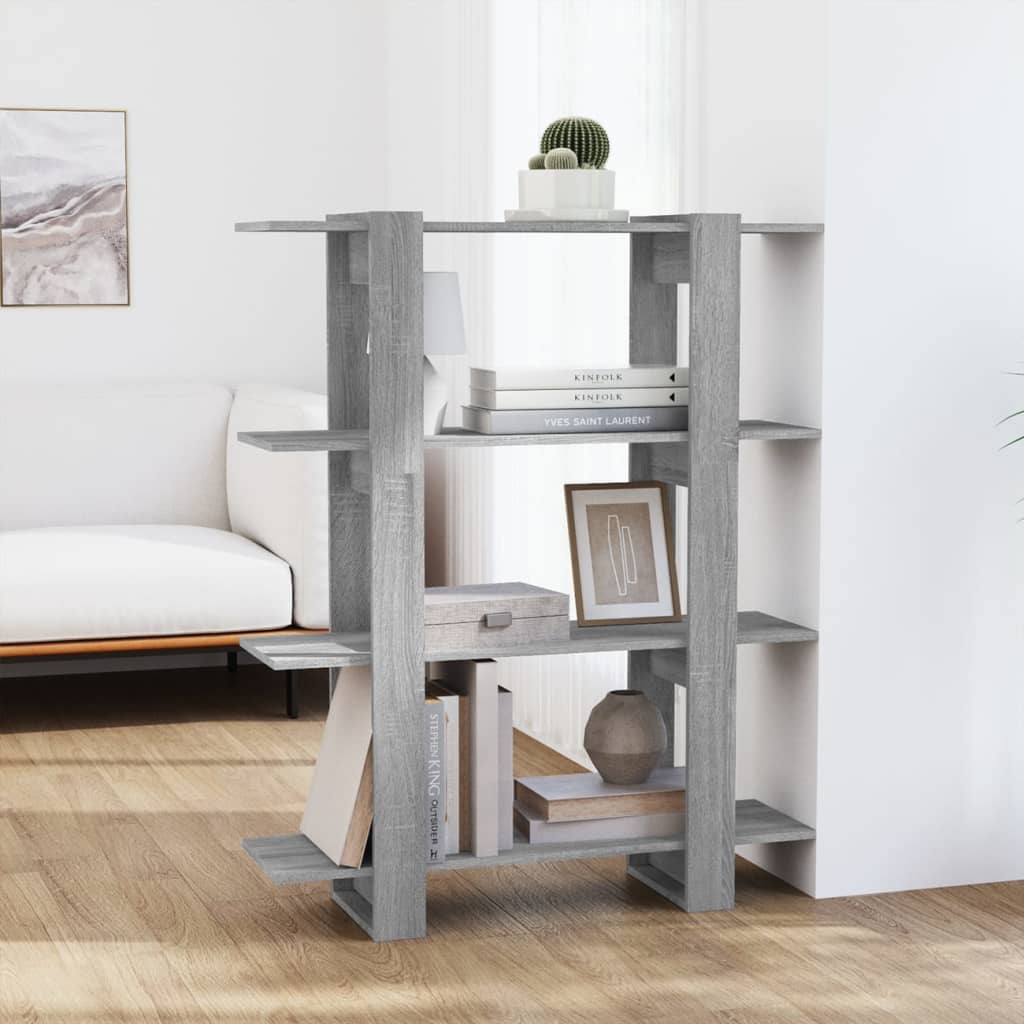 foto del prodotto libreria divisorio grigio sonoma 100x30x123,5 cm vidaxl