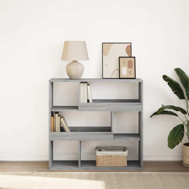foto del prodotto libreria divisorio grigio sonoma 100x33x94,5 cm vidaxl