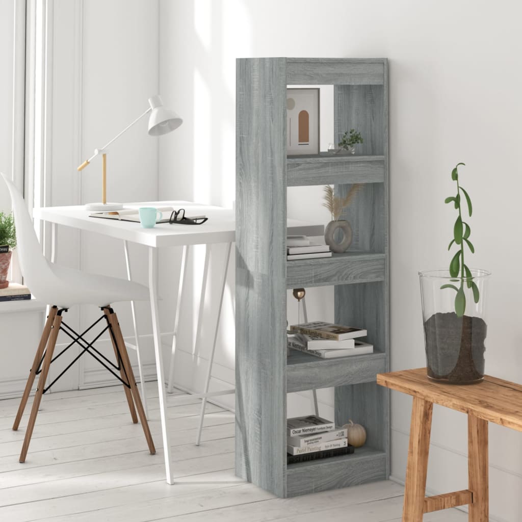 foto del prodotto libreria divisorio grigio sonoma 40x30x135 cm vidaxl