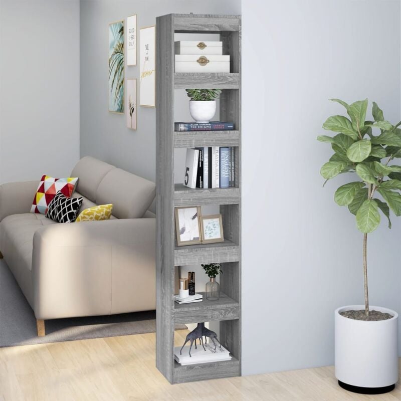 foto del prodotto libreria divisorio grigio sonoma 40x30x198 cm vidaxl 678854