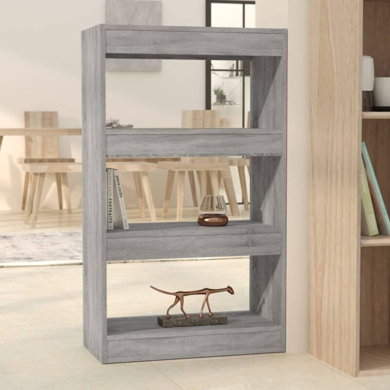 foto del prodotto libreria divisorio grigio sonoma 60x30x103 cm in truciolato vidaxl