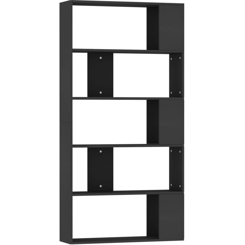 foto del prodotto libreria divisorio nero 80x24x159 cm in legno multistrato vidaxl