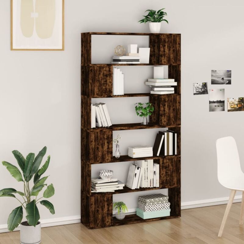 foto del prodotto libreria divisorio rovere fumo 100x24x188 cm vidaxl