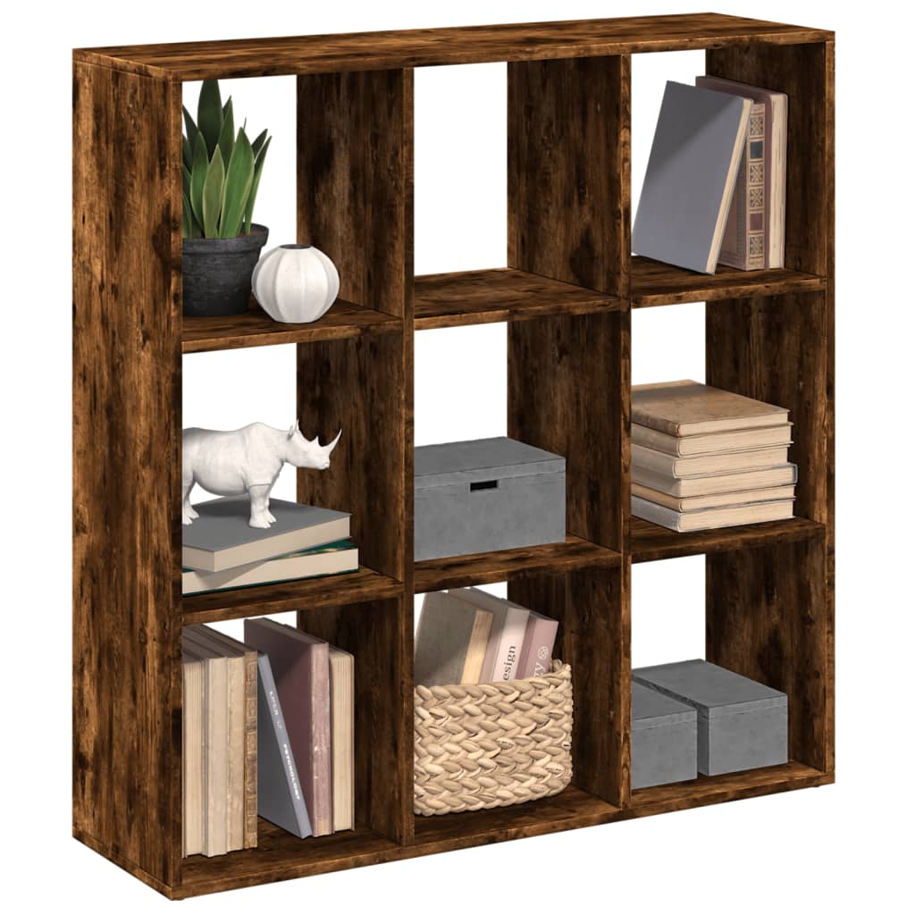 foto del prodotto libreria divisorio rovere fumo 102x29x103,5 cm in truciolato