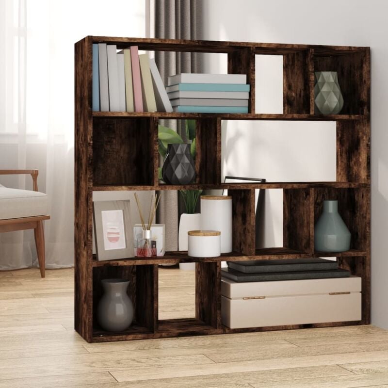 foto del prodotto libreria divisorio rovere fumo 105x24x102 cm vidaxl