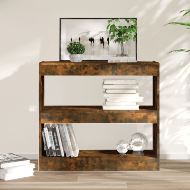foto del prodotto libreria divisorio rovere fumo 80x30x72 cm vidaxl
