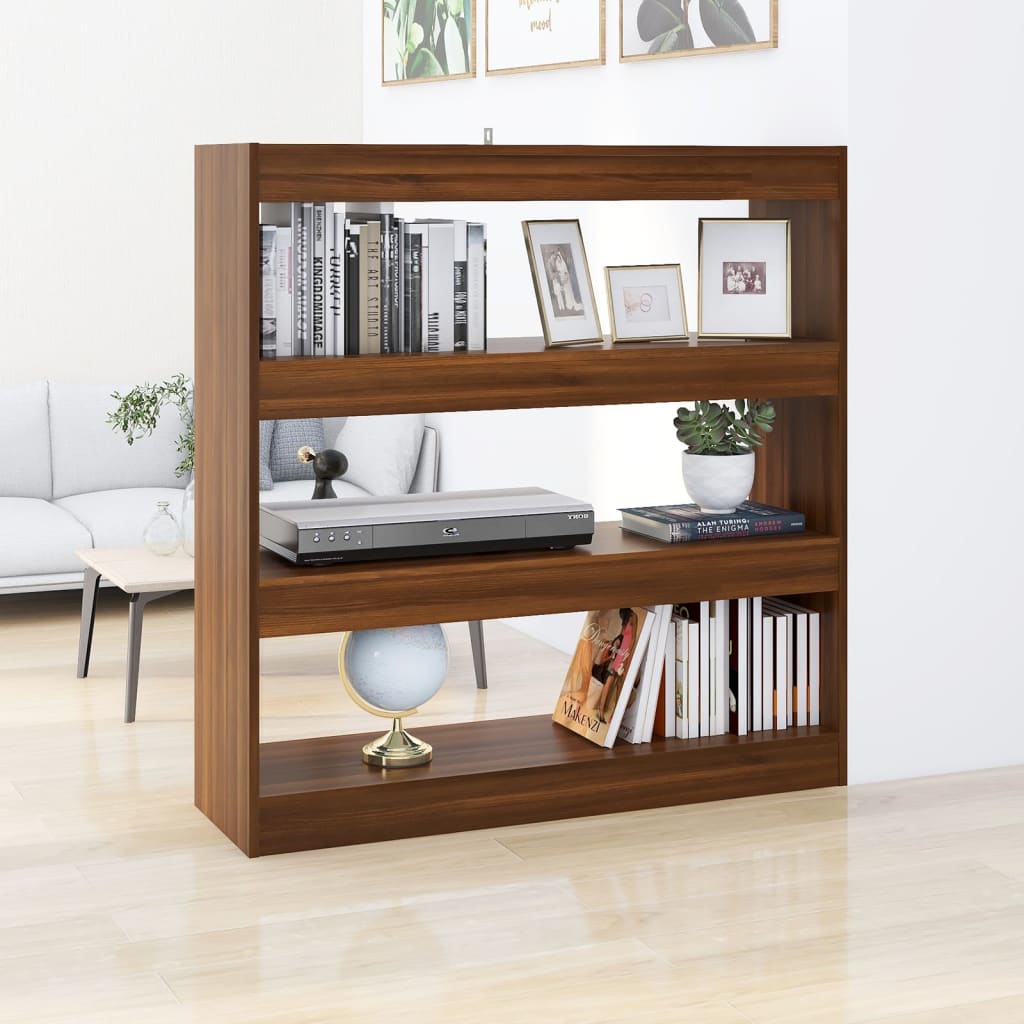 foto del prodotto libreria divisorio rovere marrone 100x30x103 cm cod mxl 33776