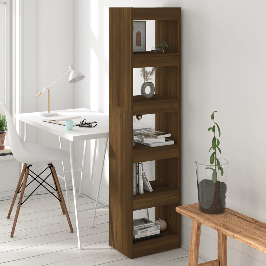 foto del prodotto libreria/divisorio rovere marrone 40x30x166 cm cod mxl 12379