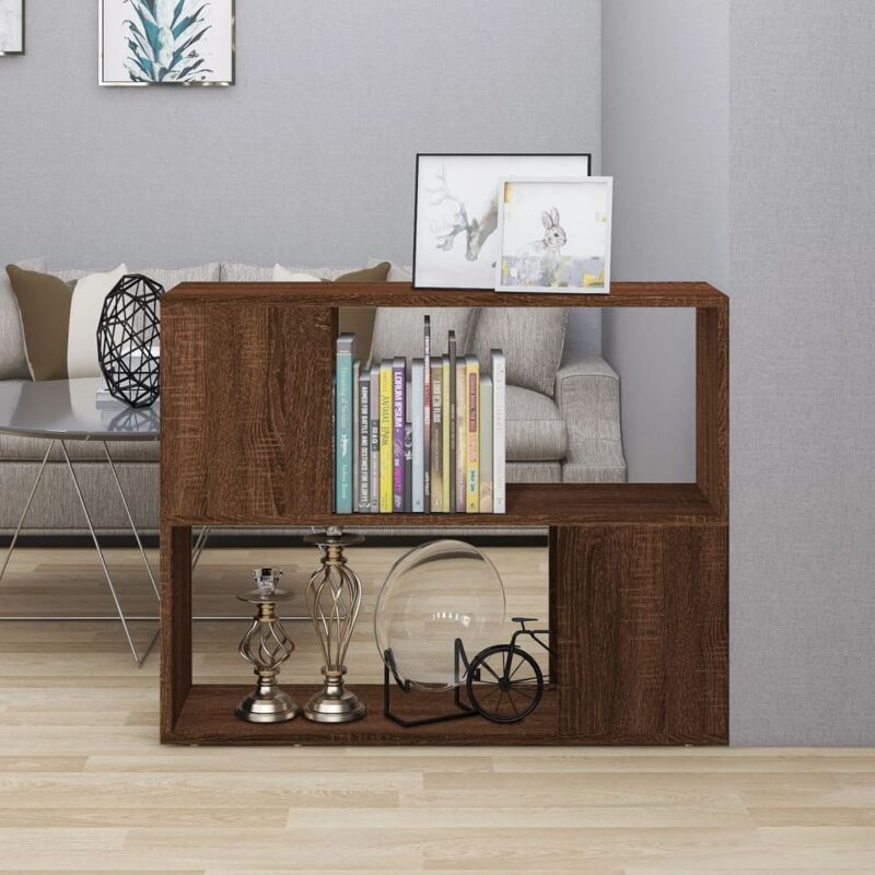 foto del prodotto libreria divisorio rovere marrone 80x24x63 cm vidaxl