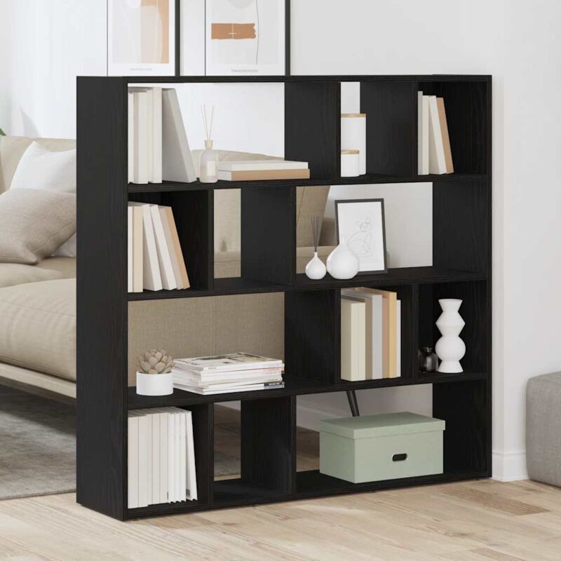 foto del prodotto libreria divisorio rovere nero 105x24x102 cm vidaxl
